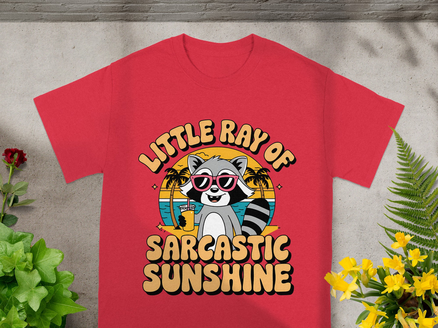Little Ray of Sarcastic Sunshine Raccoon Tee