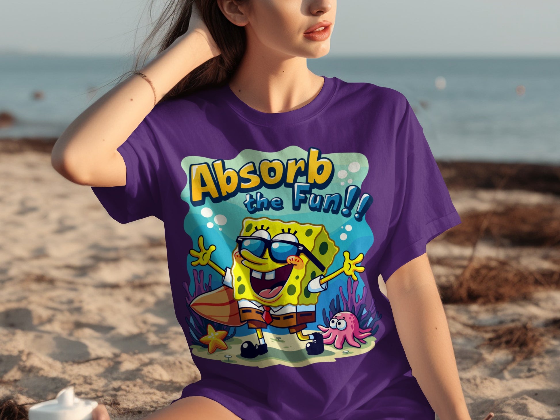 Absorb the Fun Graphic Tee Featuring SpongeBob SquarePants