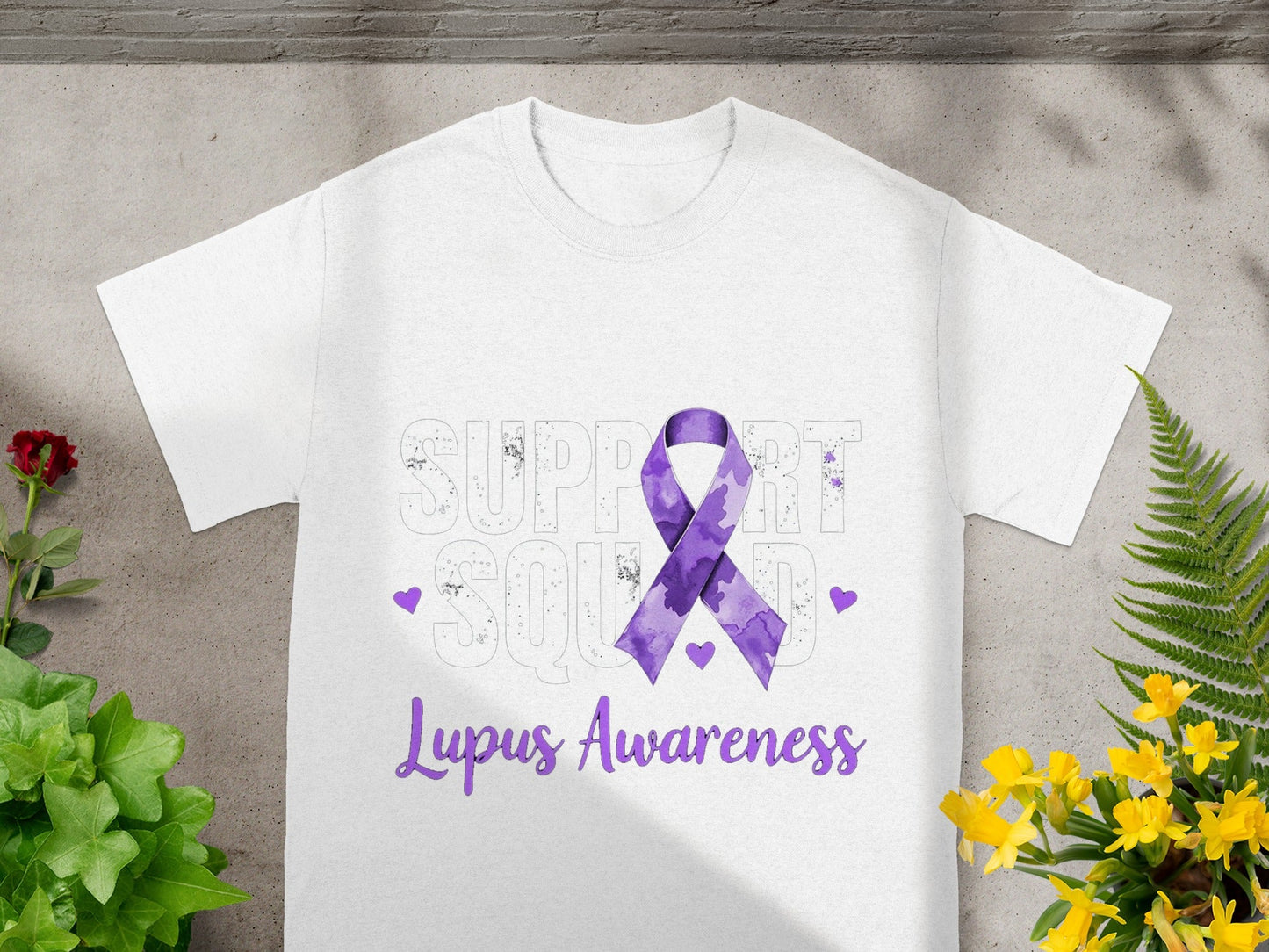 Support Squad Lupus Awareness Purple Ribbon Shirt
