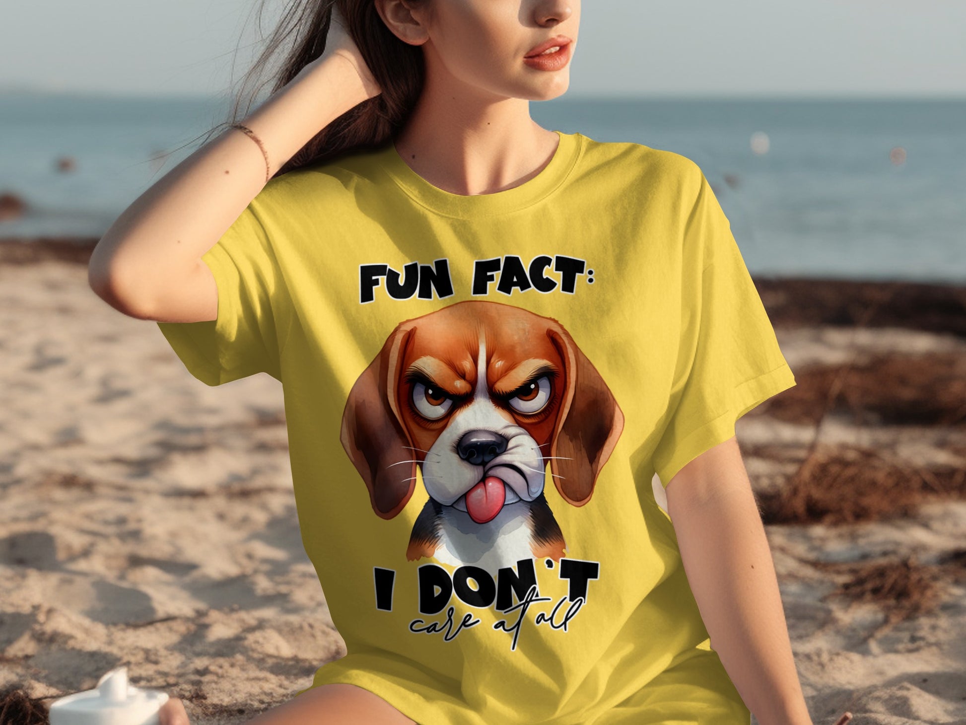 Fun Fact: I Don't Care At All Dog Graphic T-shirt