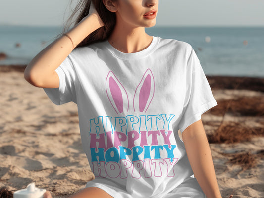Hippity Hoppity Bunny Ears Graphic T-Shirt