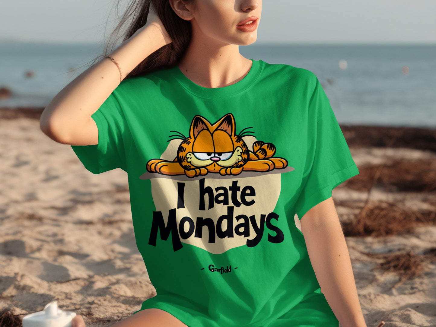 Fun I Hate Mondays Garfield Graphic T-Shirt