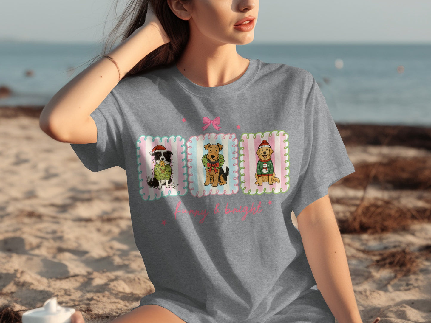 Happy and Bright Dog Graphics T-Shirt