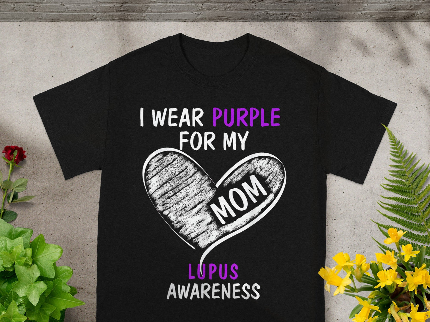 I Wear Purple For My Mom Lupus Awareness T-shirt