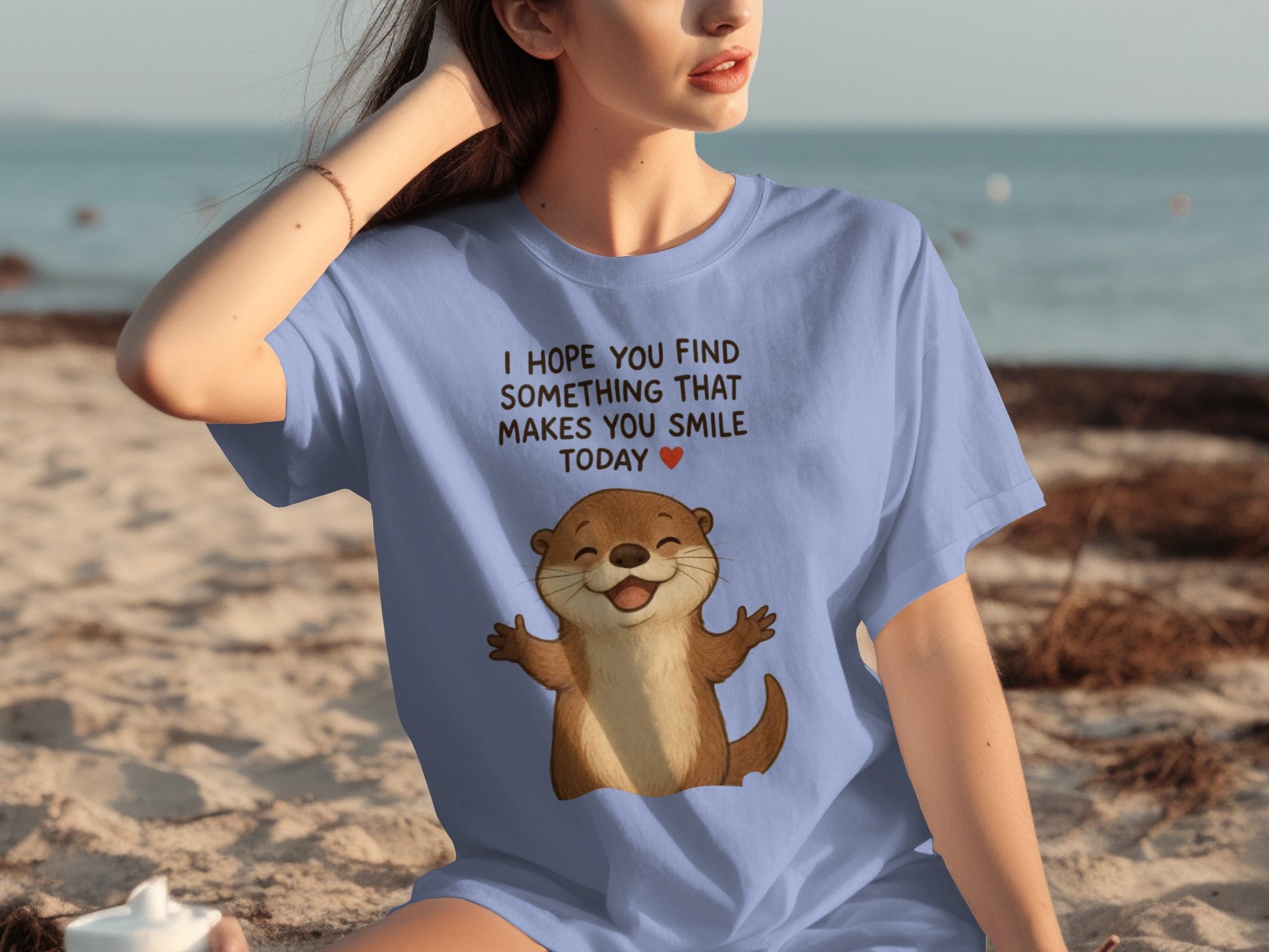 Adorable Otter Tee with Uplifting Message T-shirt