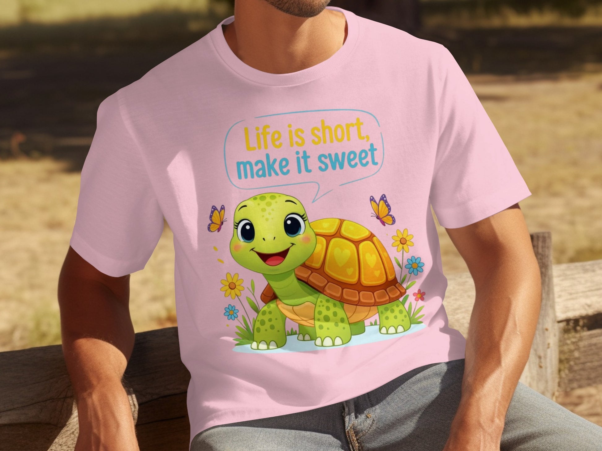 Life is Short Make it Sweet Happy Turtle T-shirt