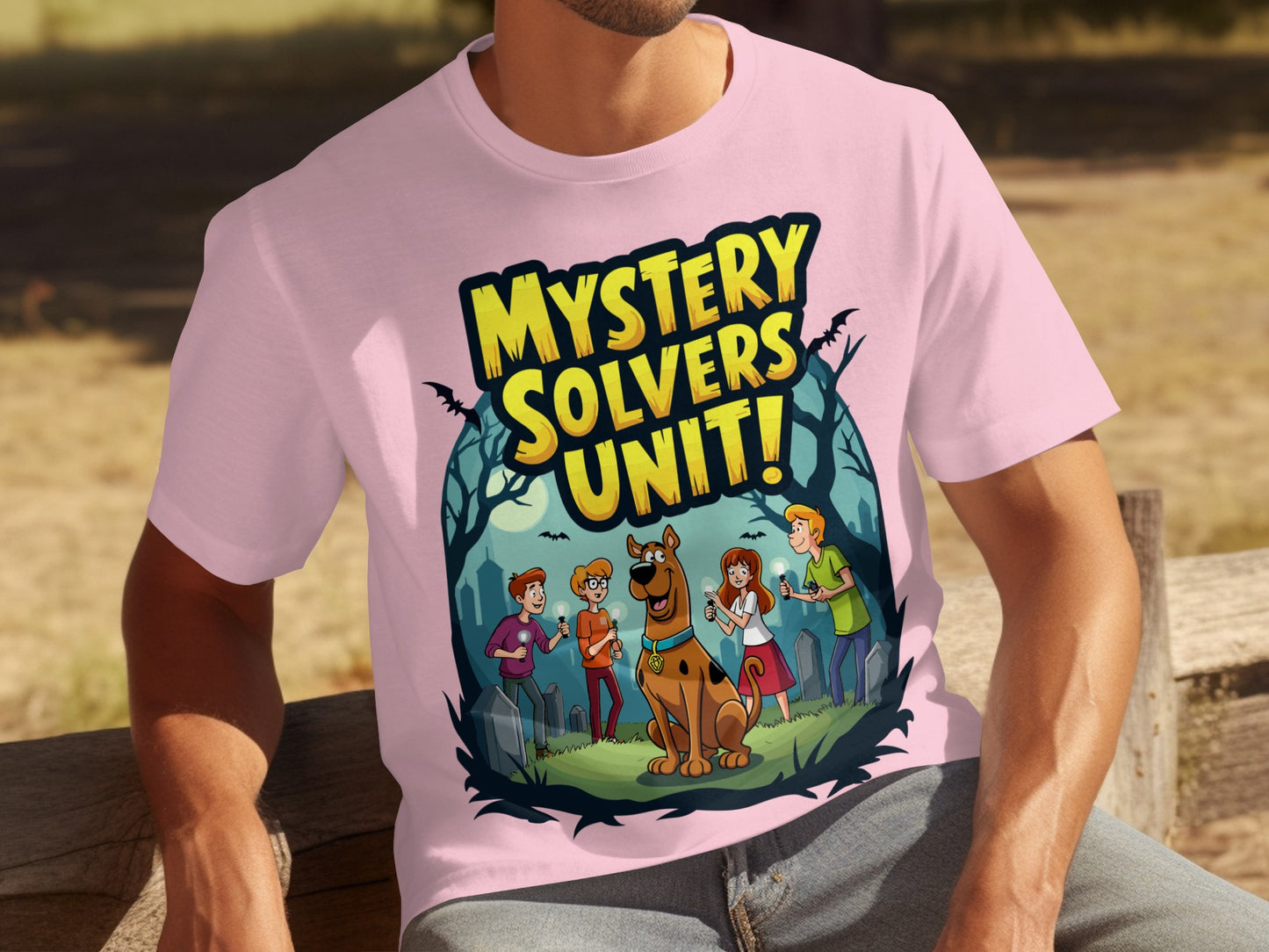 Mystery Solvers Unit Graphic Tee for Fans of Classic Cartoon