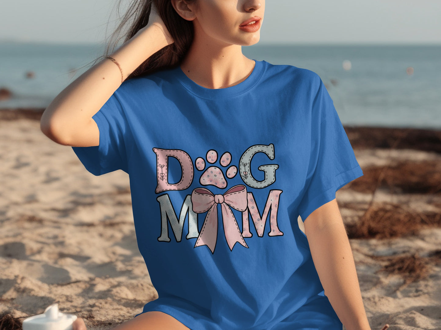 Cute Dog Mom Print T-Shirt for Pet Lovers Apparel