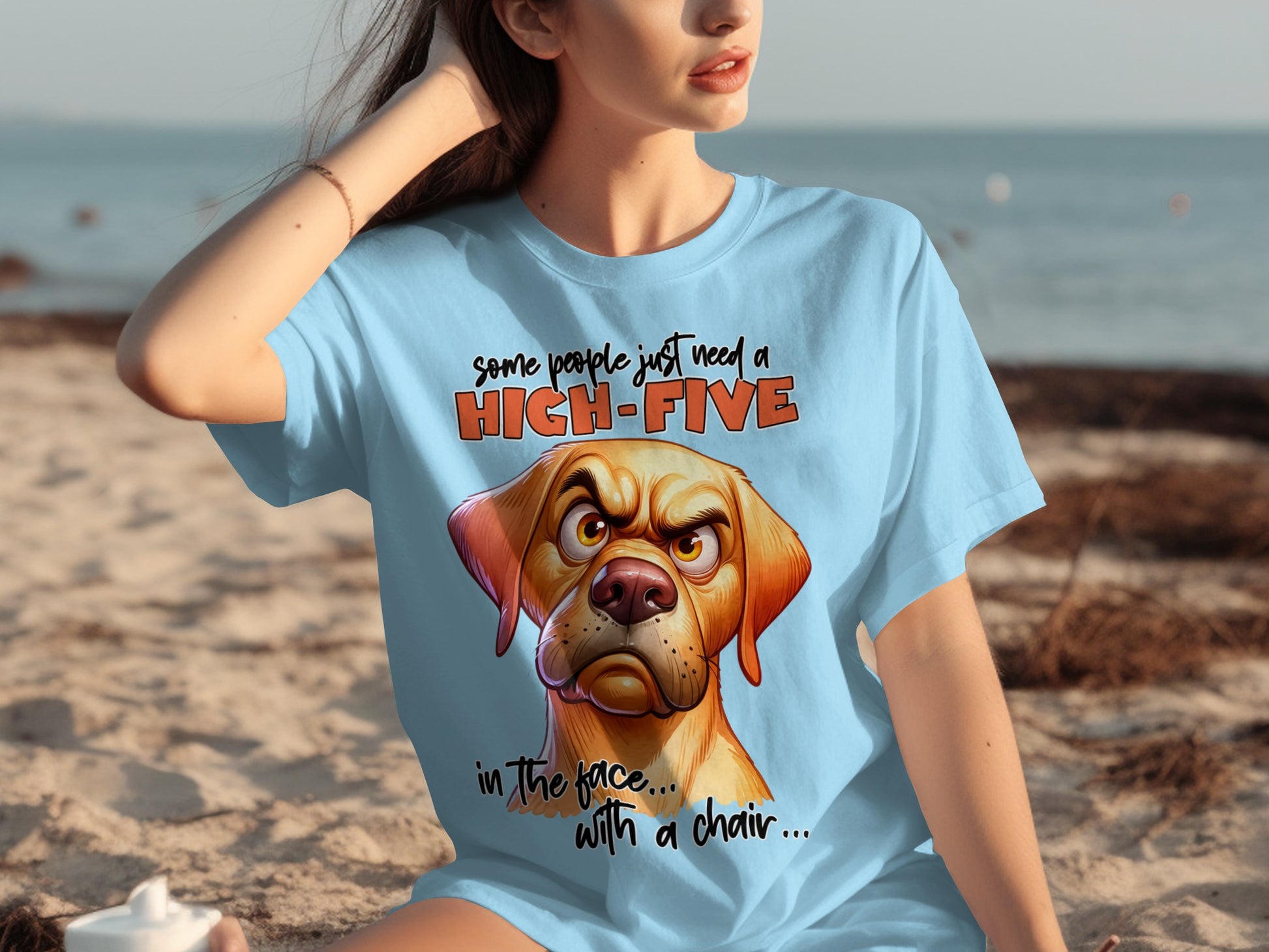 Some People Just Need a High Five Dog Graphic Tee