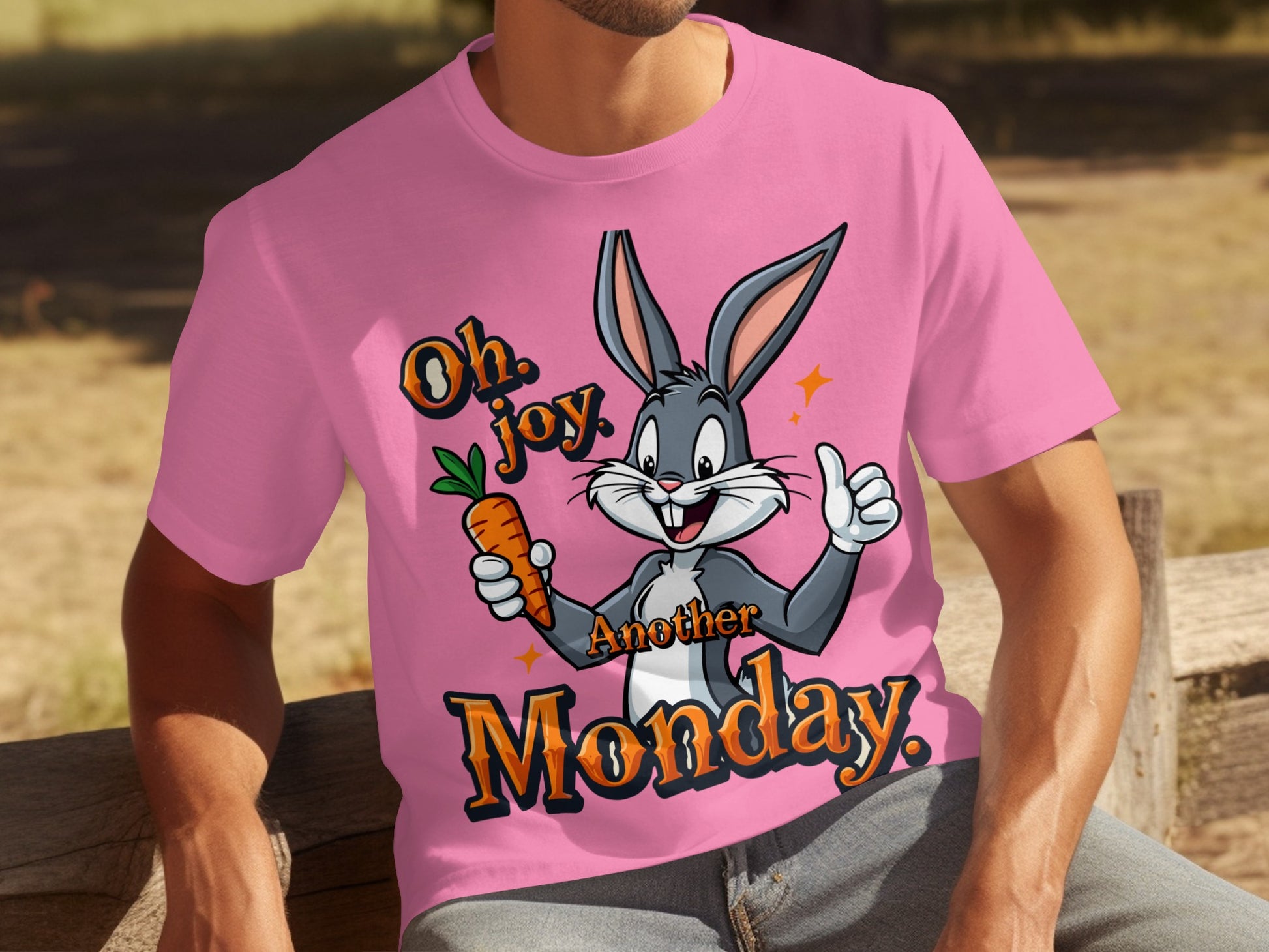 Oh Joy Another Monday Bunny Cartoon T-Shirt