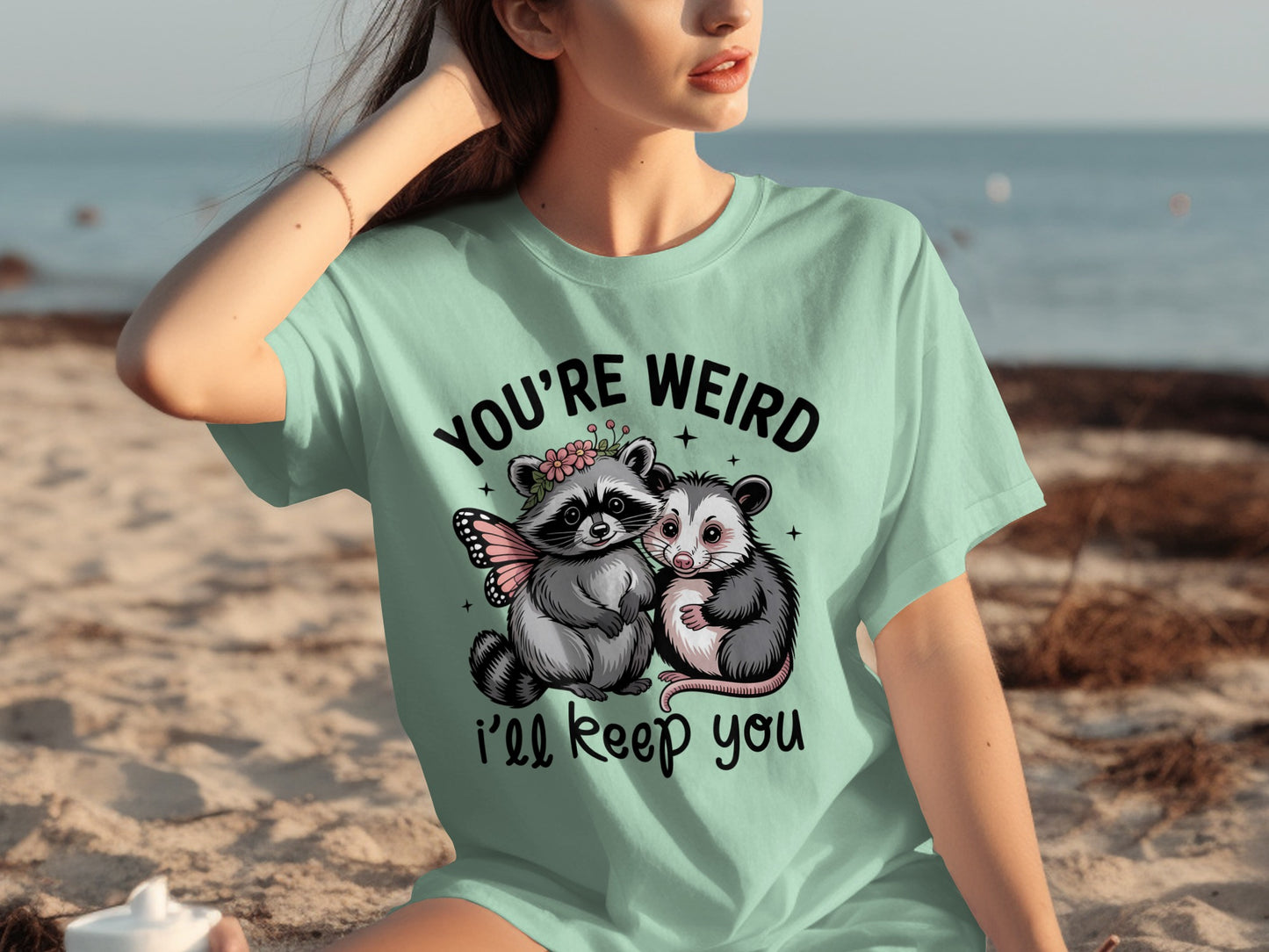You're Weird I'll Keep You Cute Animal Graphic T-Shirt