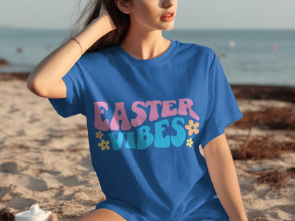 Easter Vibes Graphic Short Sleeve Tee Shirt