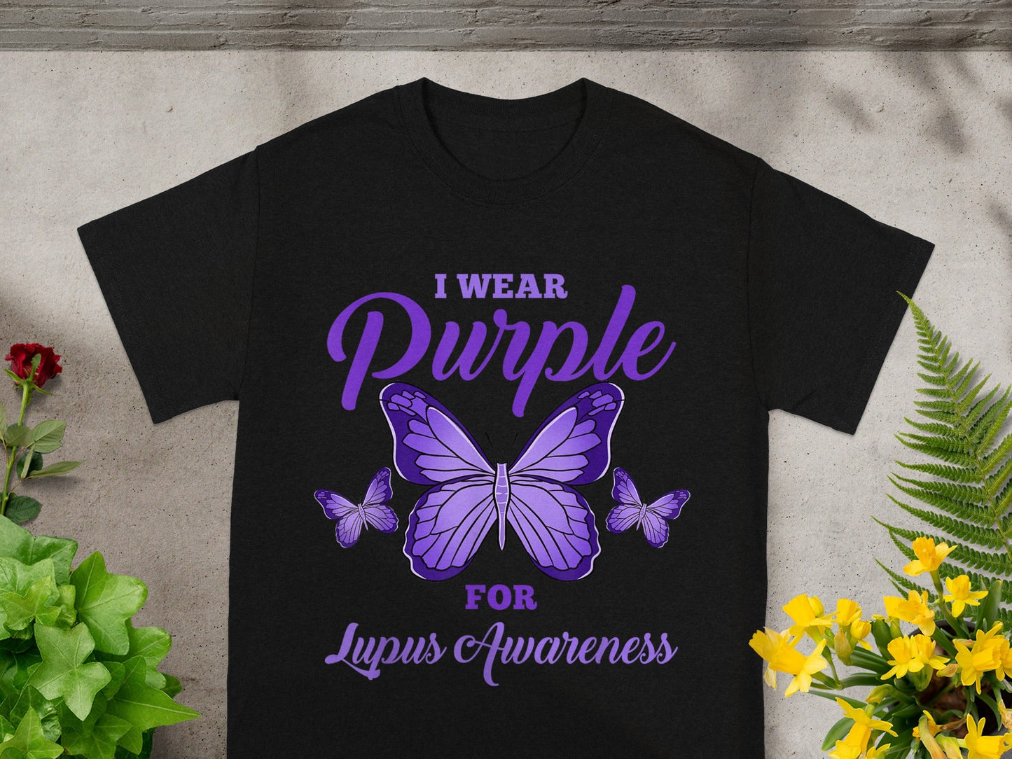 I Wear Purple For Lupus Awareness Butterfly Product