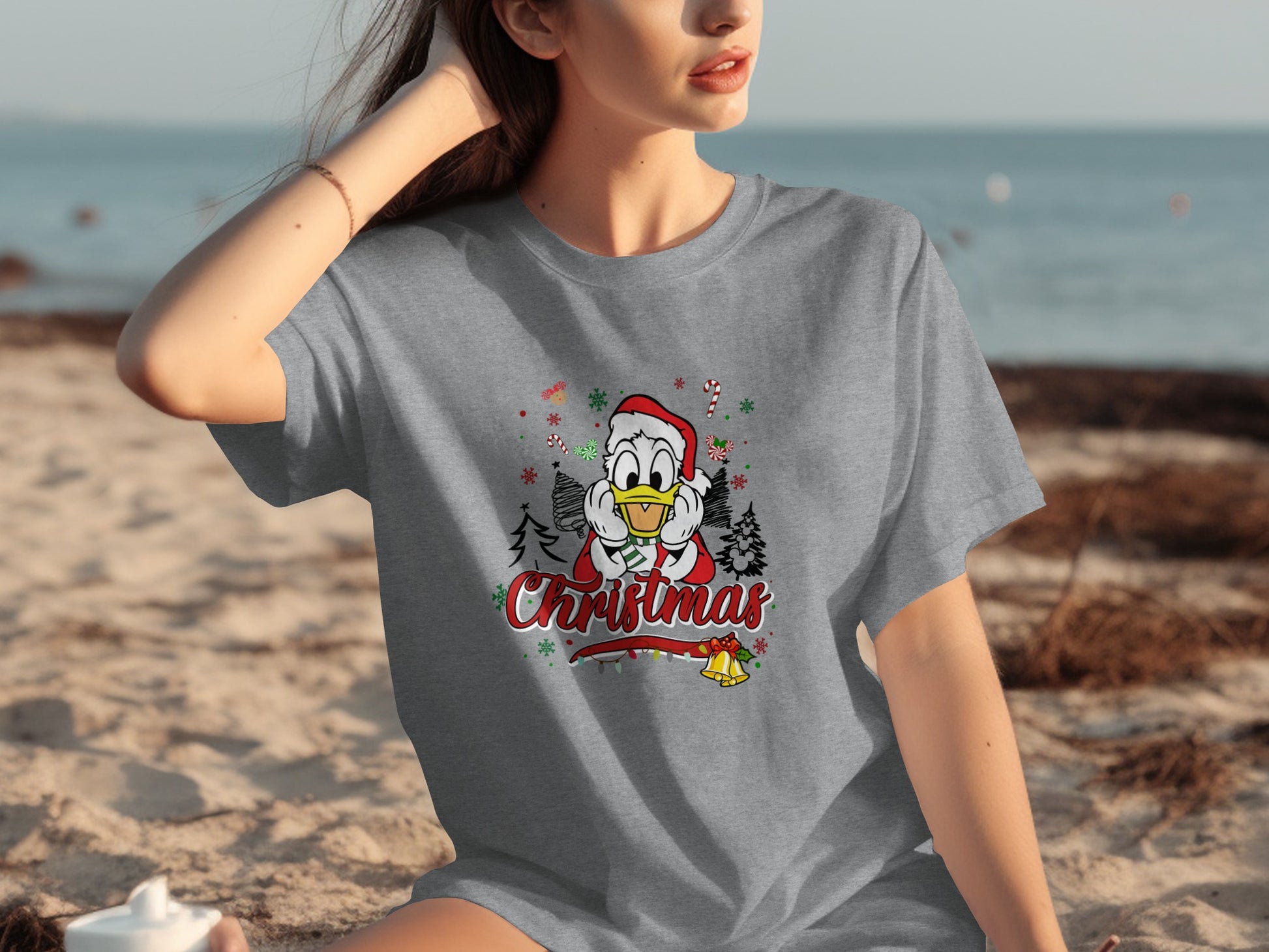 Christmas Themed Donald Duck T-shirt for Holiday Season