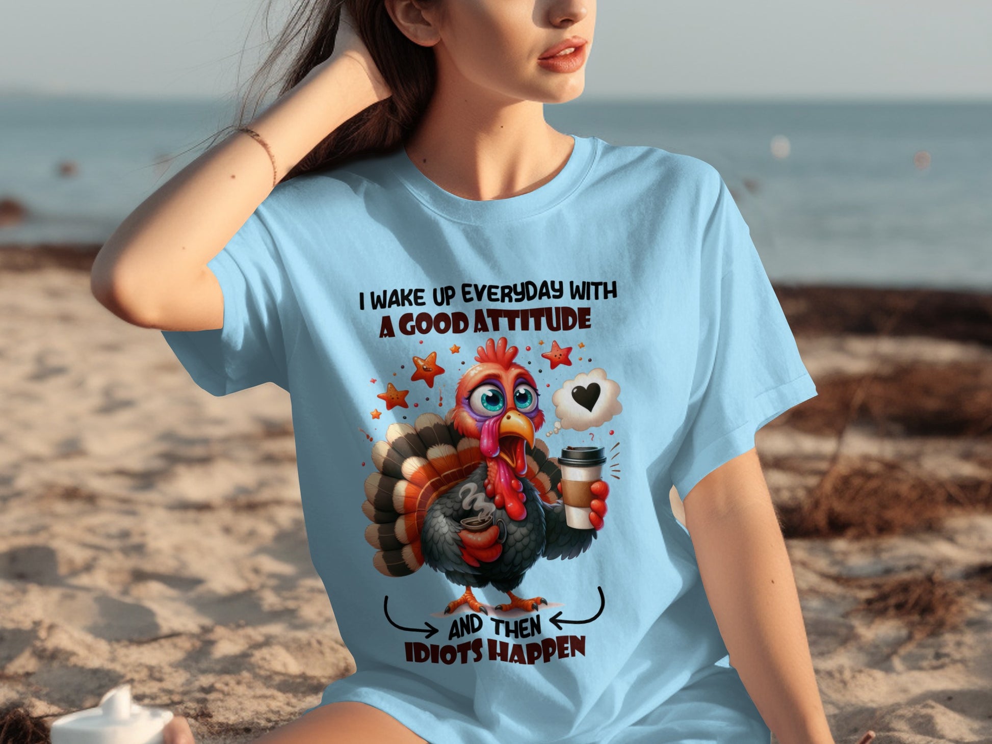 Waking Up With Good Attitude Turkey Shirt