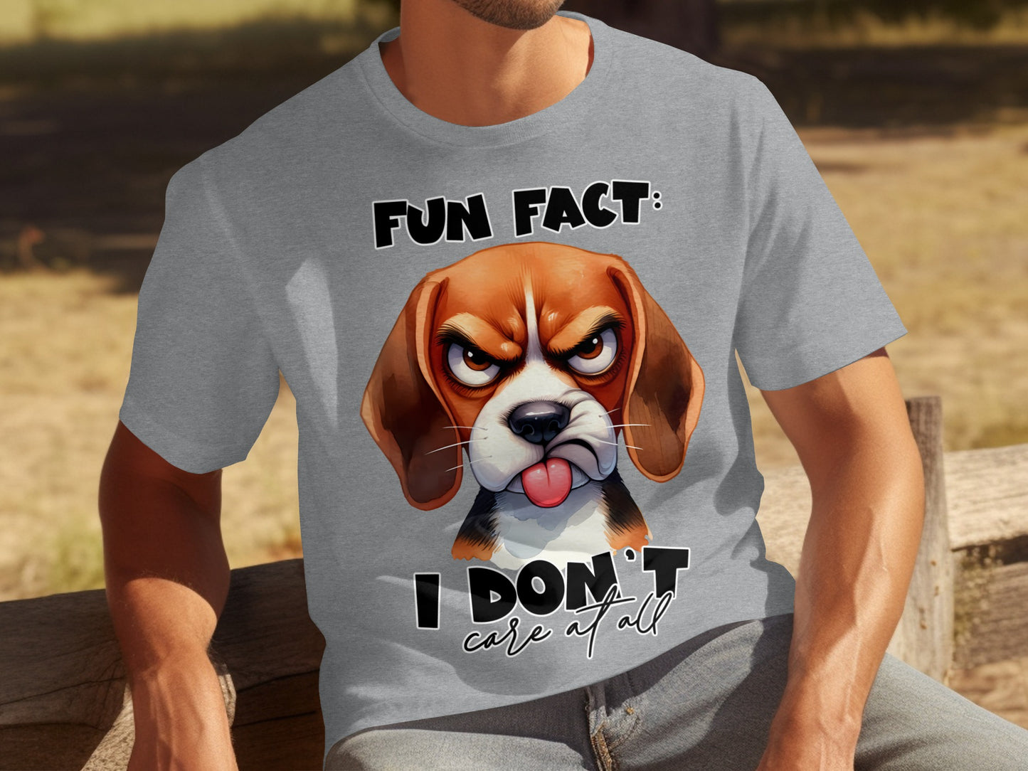 Fun Fact I Don't Care At All Angry Dog T-Shirt