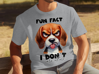 Fun Fact I Don't Care At All Angry Dog T-Shirt