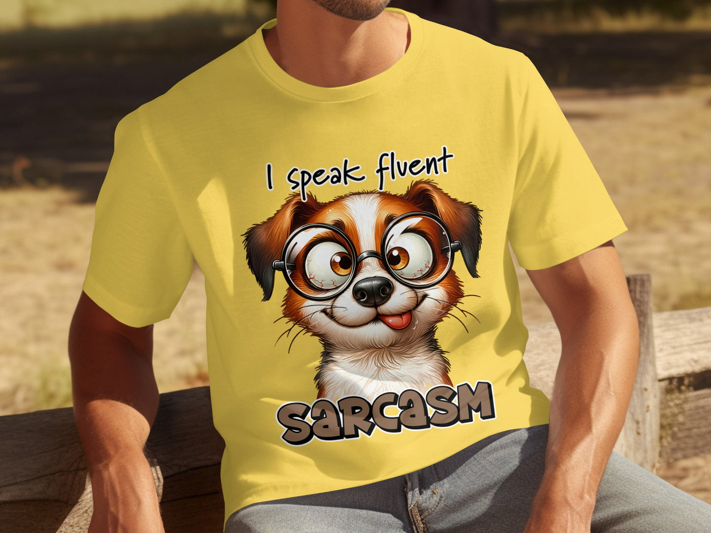 I Speak Fluent Sarcasm Funny Dog Graphic T-shirt