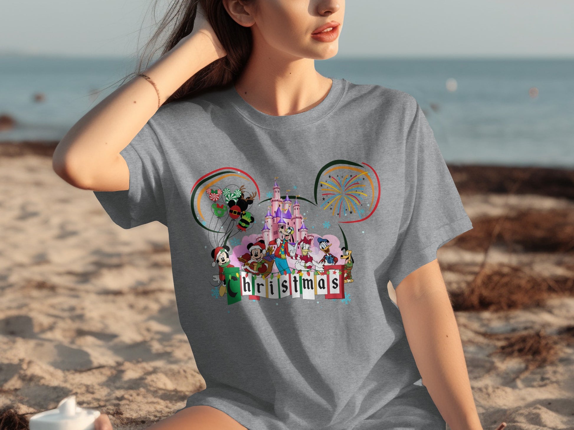 Festive Cartoon Characters Christmas T-Shirt