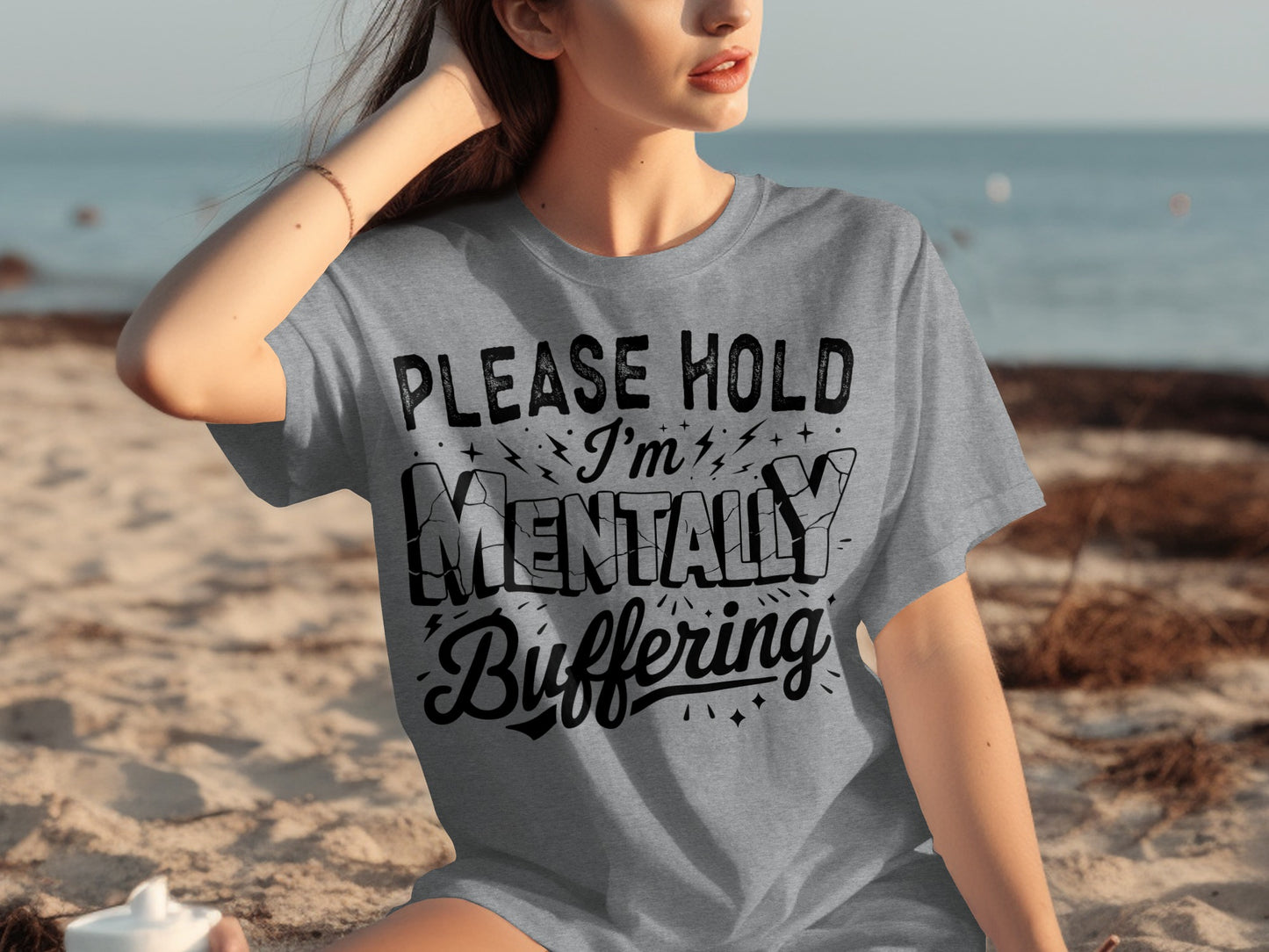 Please Hold I'm Mentally Buffering Graphic Tee