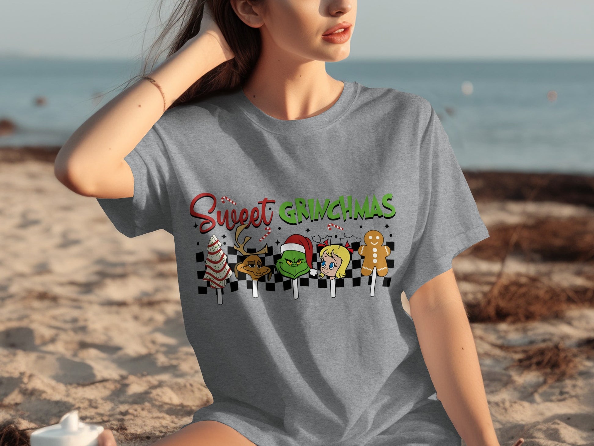 Sweet Grinchmas Graphic Tee for Festive Holiday Fun