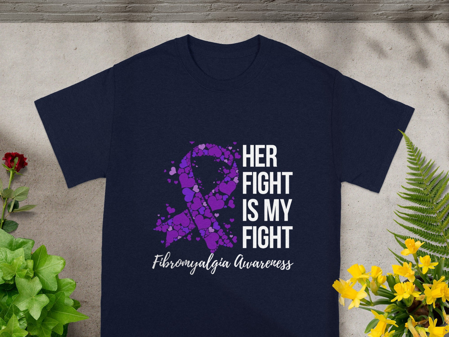 Her Fight Is My Fight Fibromyalgia Awareness Shirt