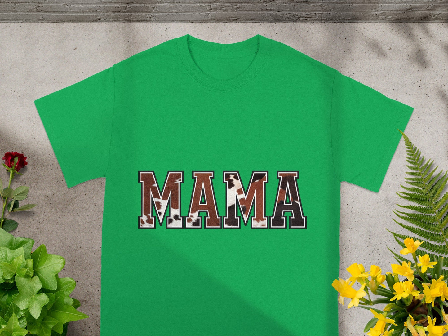 Vibrant Green MAMA Graphic Tee Perfect Gift Idea