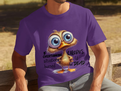 Overthinking Situations Funny Bird T-shirt