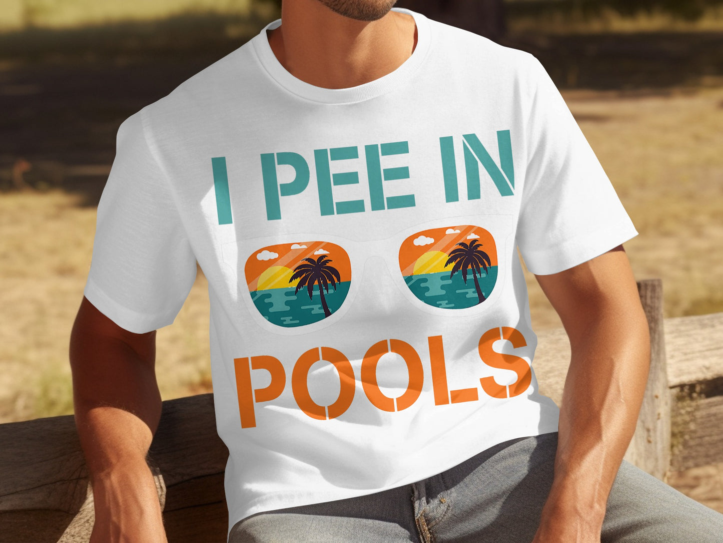 I Pee In Pools Funny Graphic T-Shirt for Summer Fun