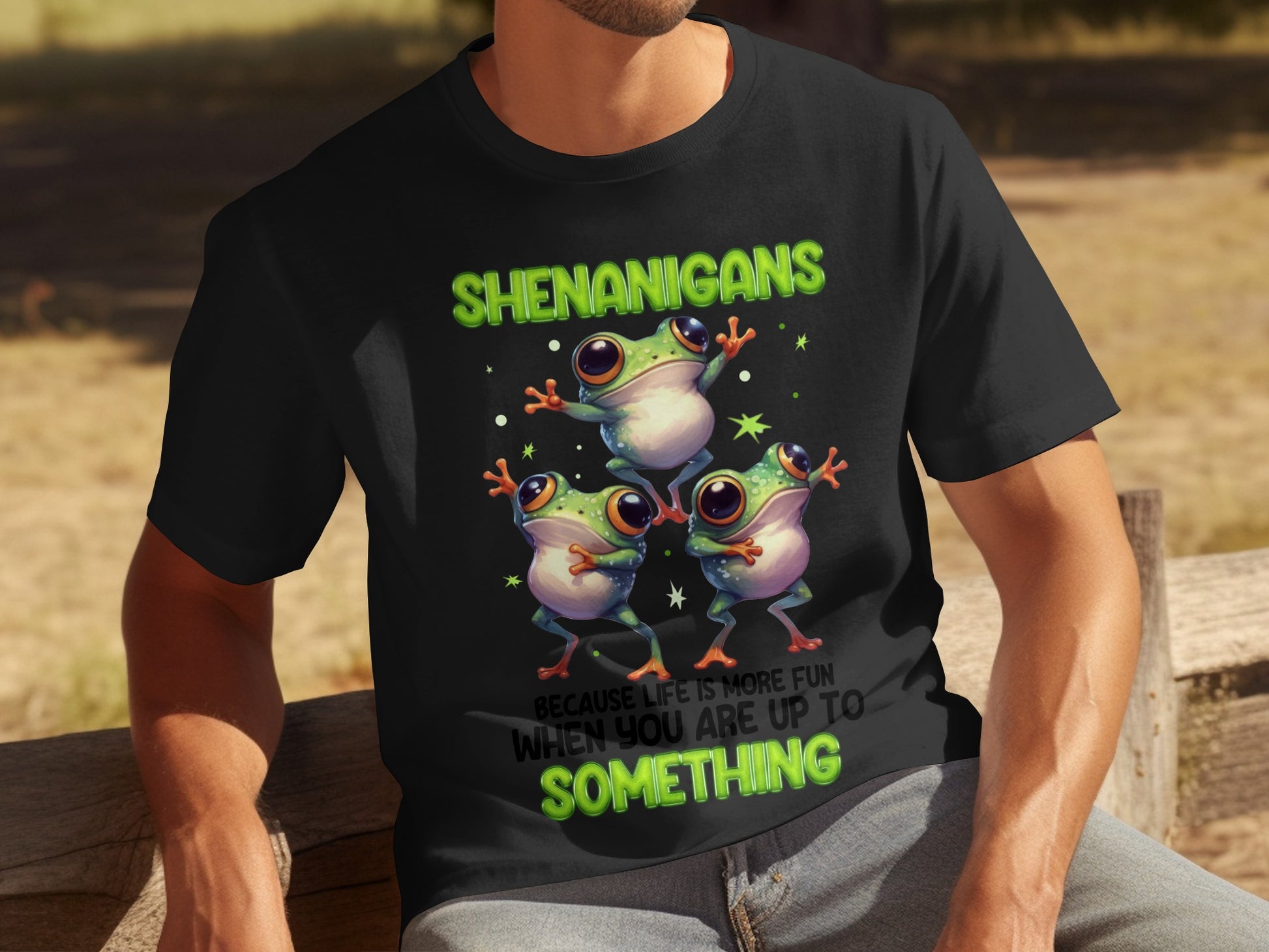 Shenanigans Fun Frog Graphic Tee Shirt for Enjoyable Moments