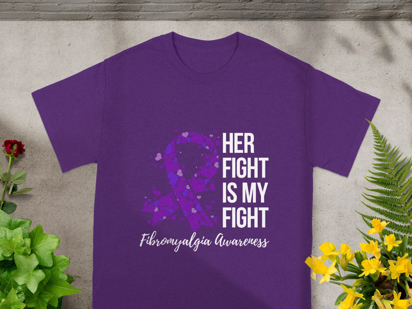 Her Fight Is My Fight Fibromyalgia Awareness Shirt