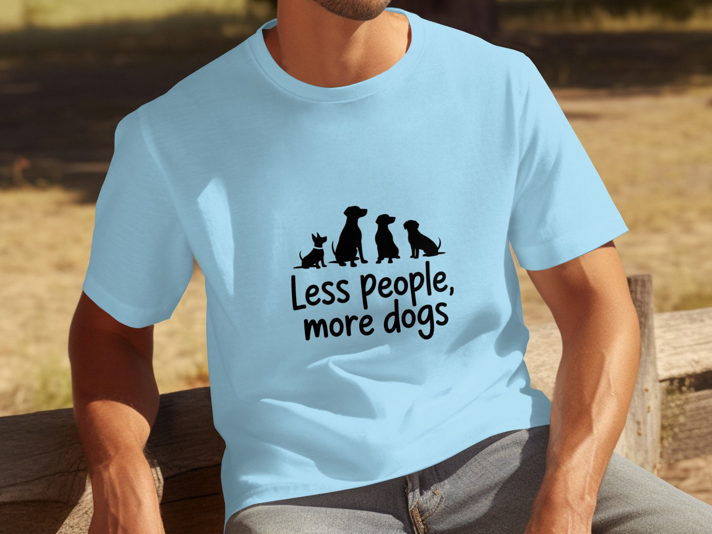 Less People More Dogs Graphic T-shirt