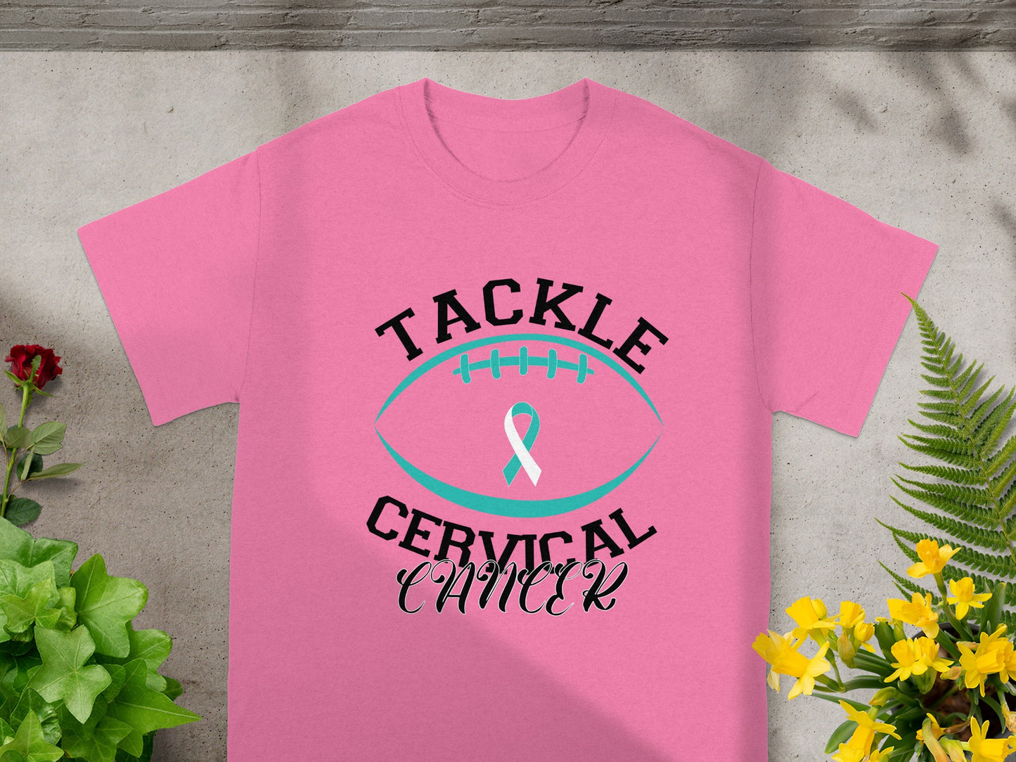 Tackle Cervical Cancer Awareness Pink Shirt