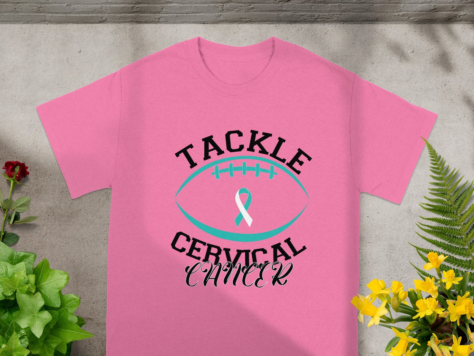 Tackle Cervical Cancer Awareness Pink Shirt