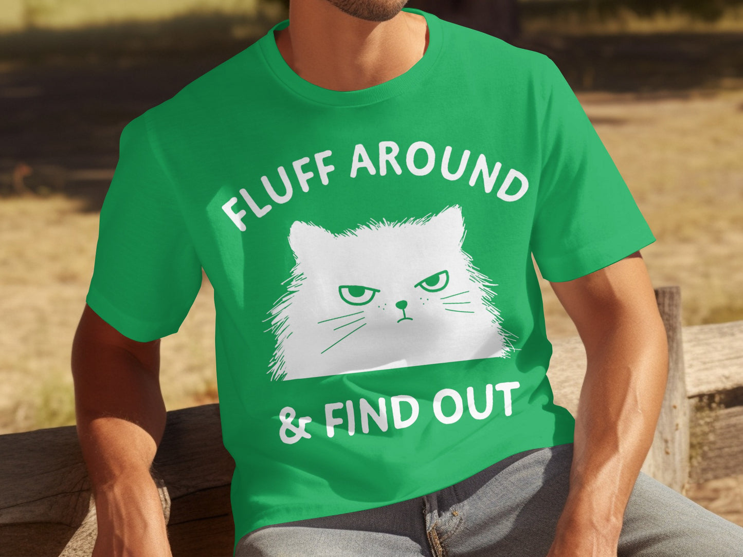 Fluff Around & Find Out Cat Graphic T-shirt