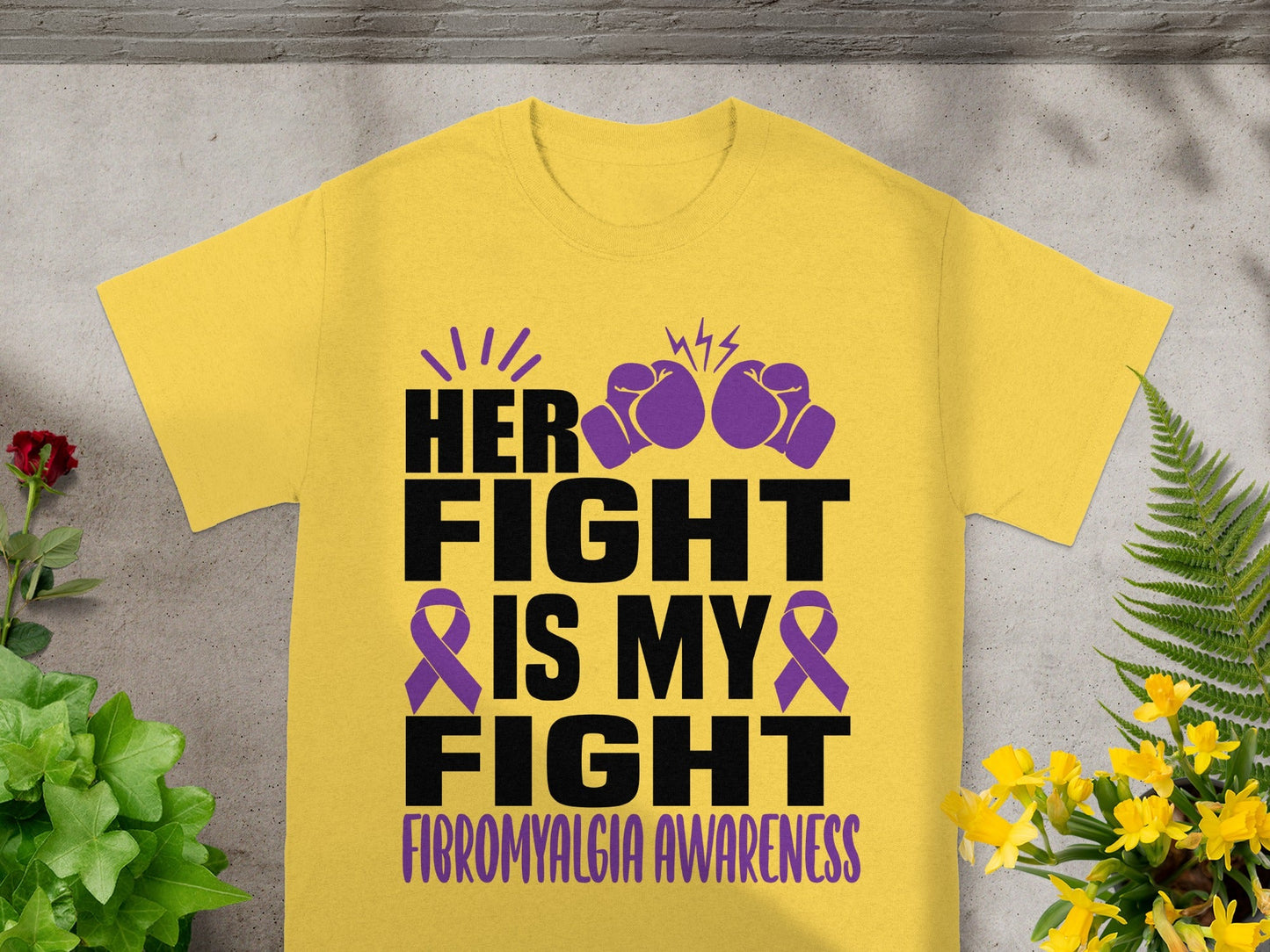 Her Fight Is My Fight Fibromyalgia Awareness Shirt
