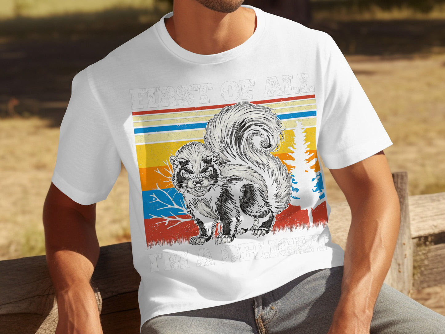 First of All I'm A Delight Skunk Graphic T-Shirt