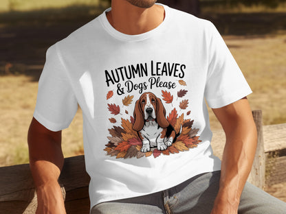 Autumn Leaves and Dogs Please Graphic Tee