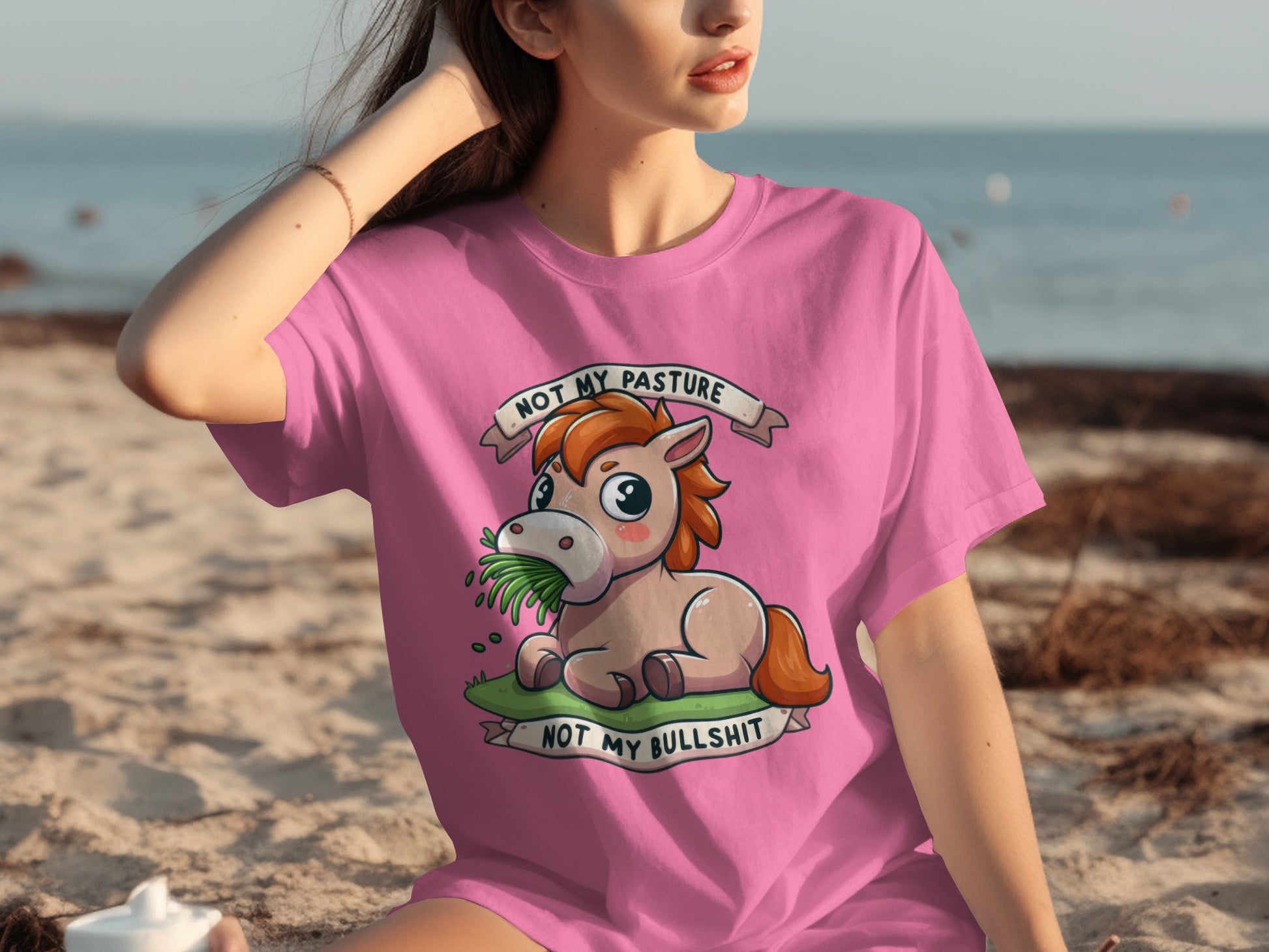 Not My Pasture Not My Bullshirt Cartoon T-shirt