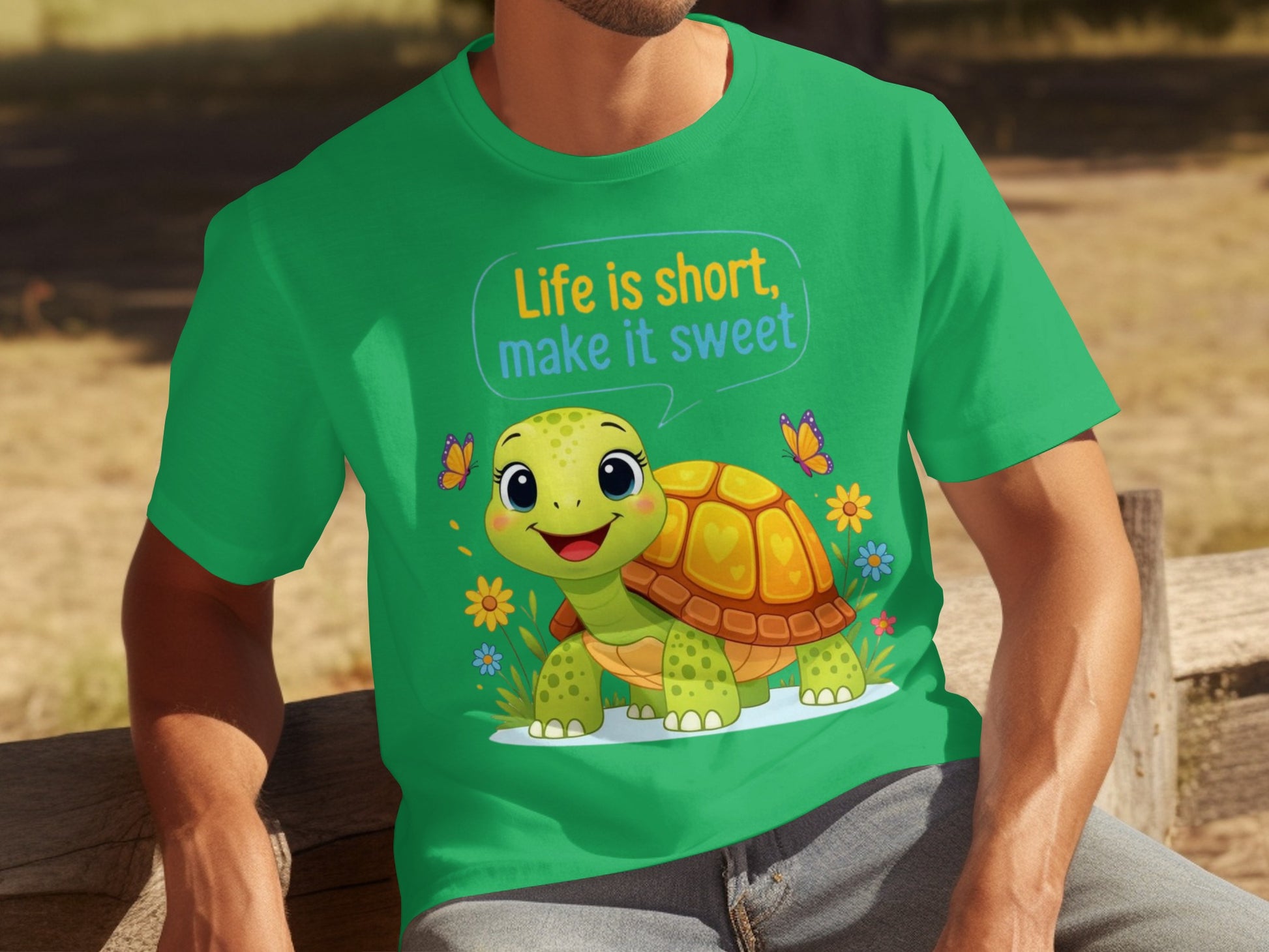 Life Is Short Make It Sweet Cute Turtle T-shirt