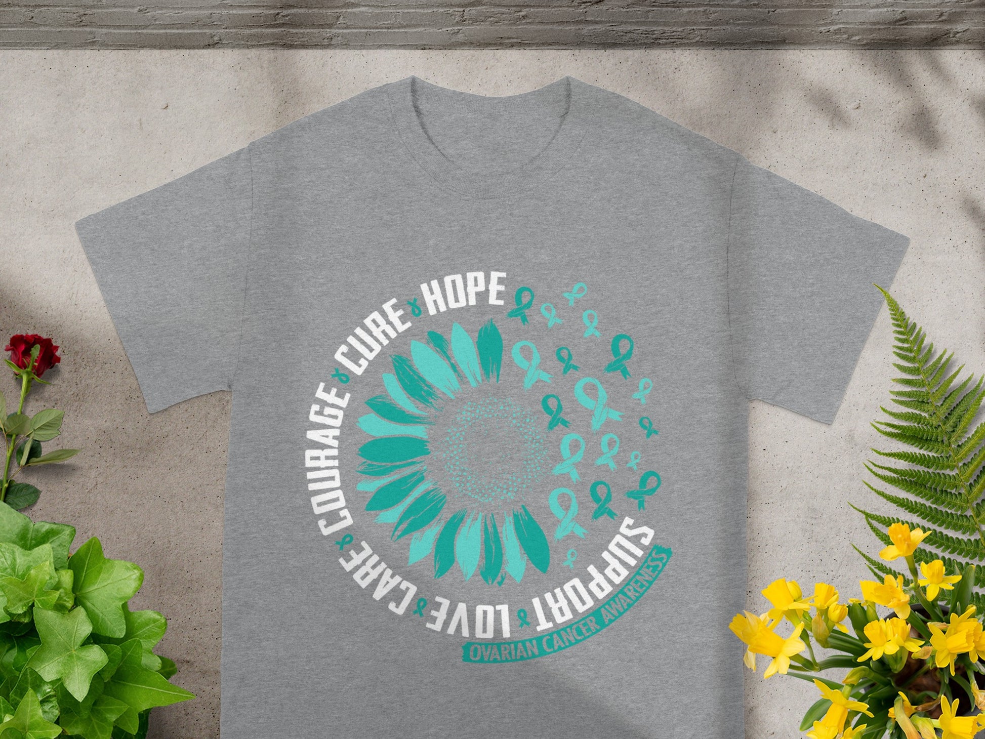 Support Ovarian Cancer Awareness Graphic T-shirt Product
