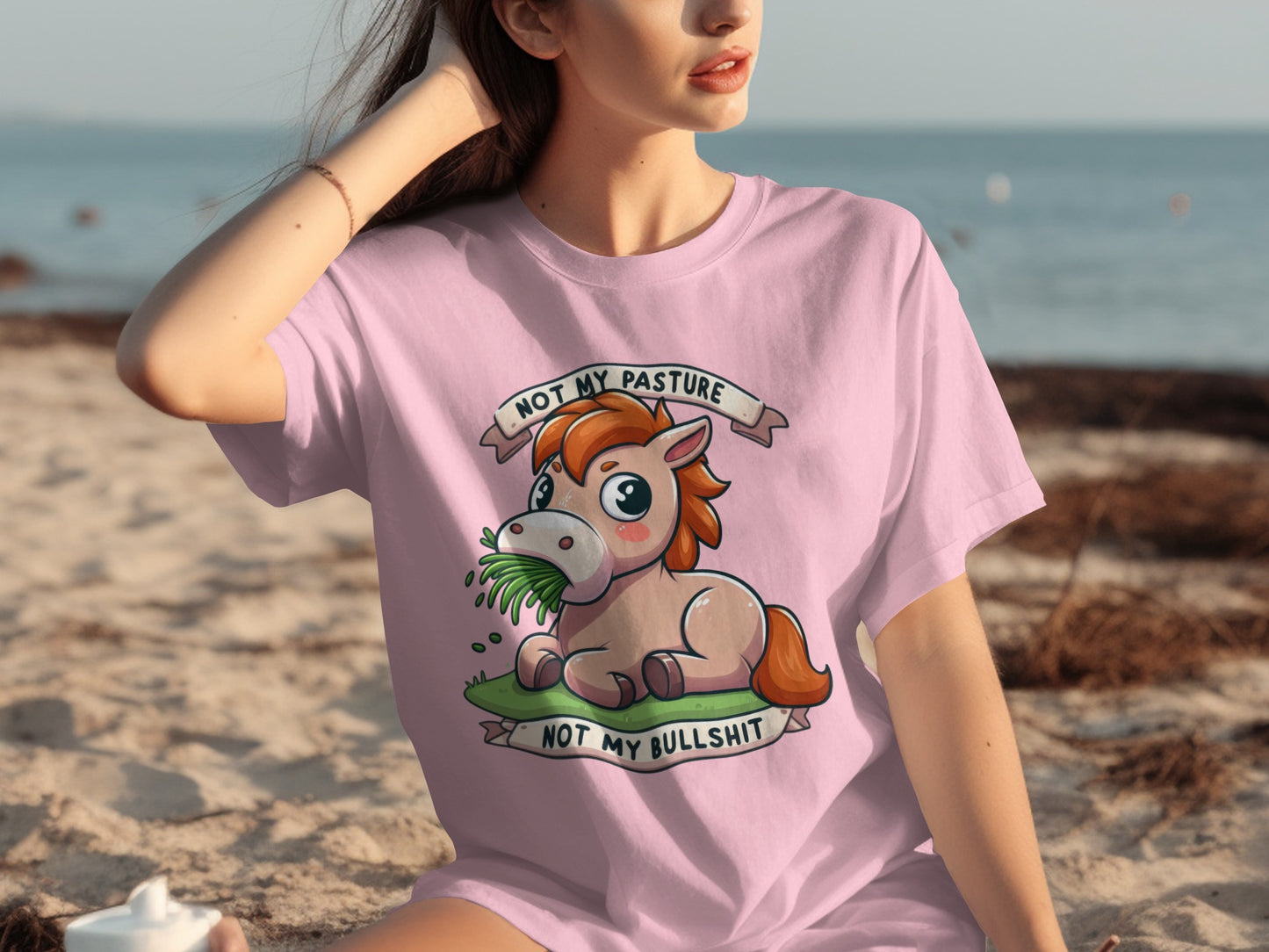 Not My Pasture Not My Bullshit Funny Graphic Tee