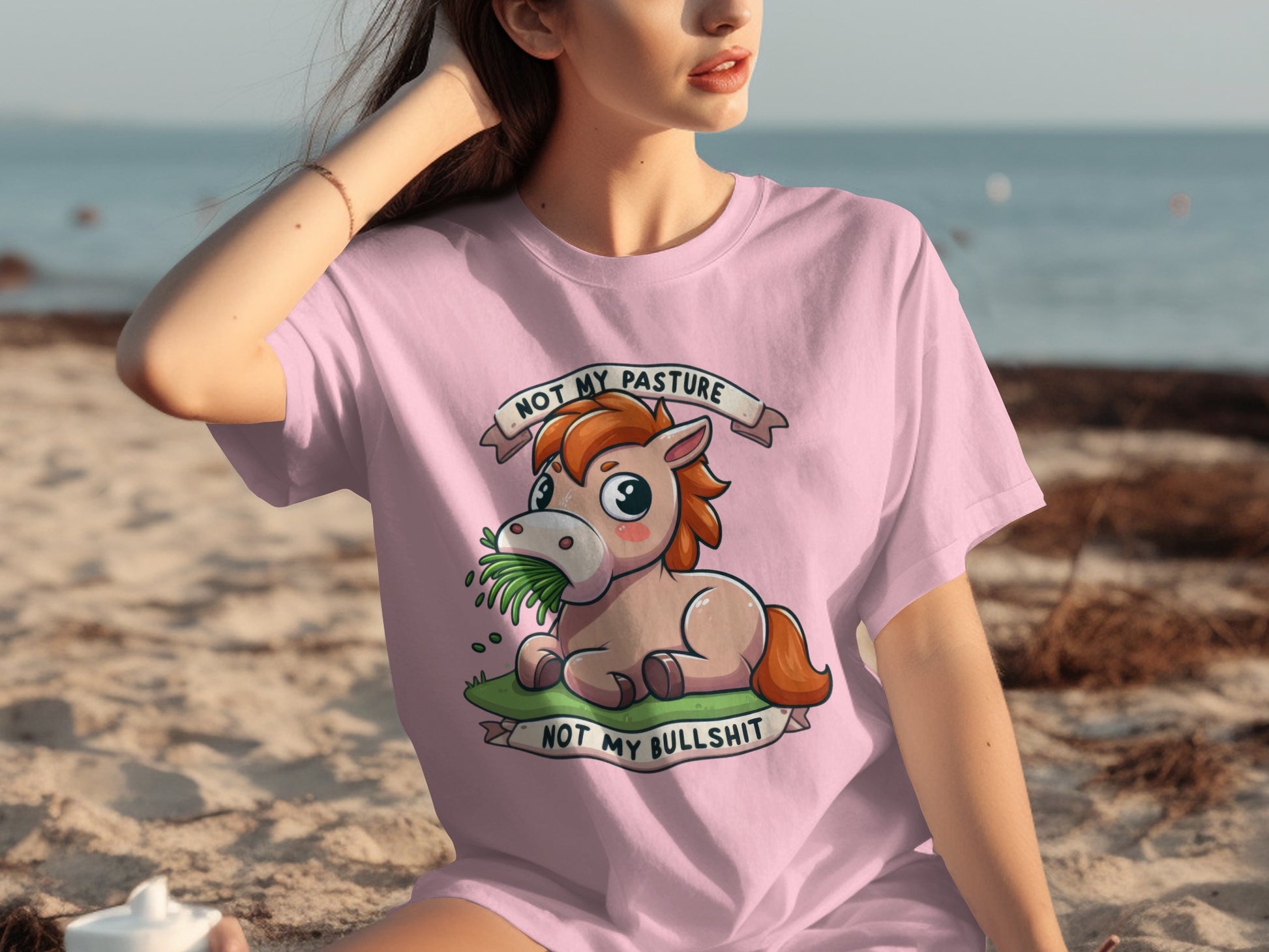 Not My Pasture Not My Bullshit Funny Graphic Tee