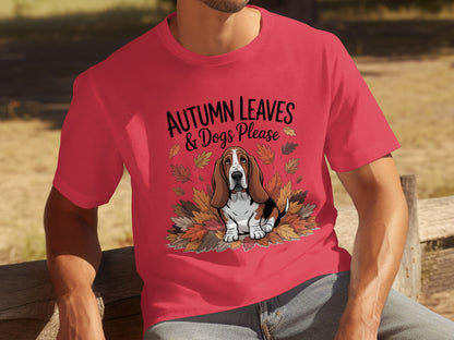 Autumn Leaves & Dogs Please Graphic T-Shirt