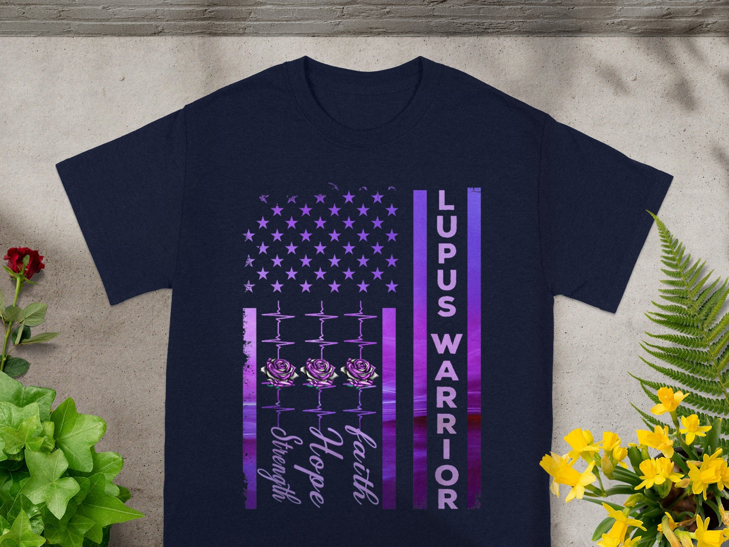 Lupus Warrior Faith Hope Strength Graphic T-Shirt