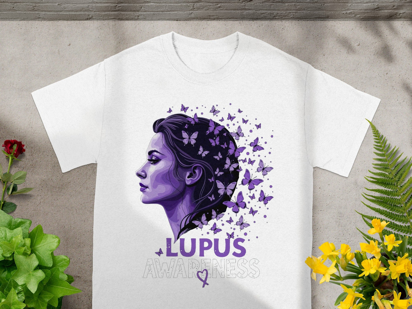 Lupus Awareness Purple Butterfly T-shirt for a Cause