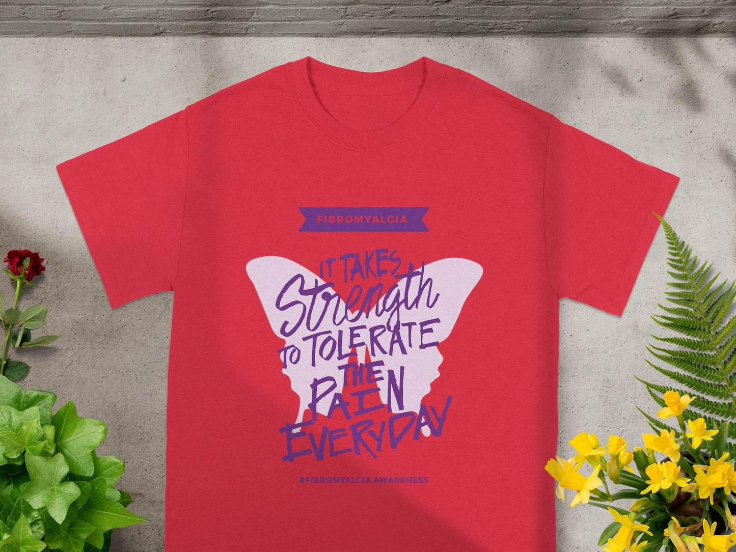 Fibromyalgia Awareness Strength to Tolerate Pain T-Shirt