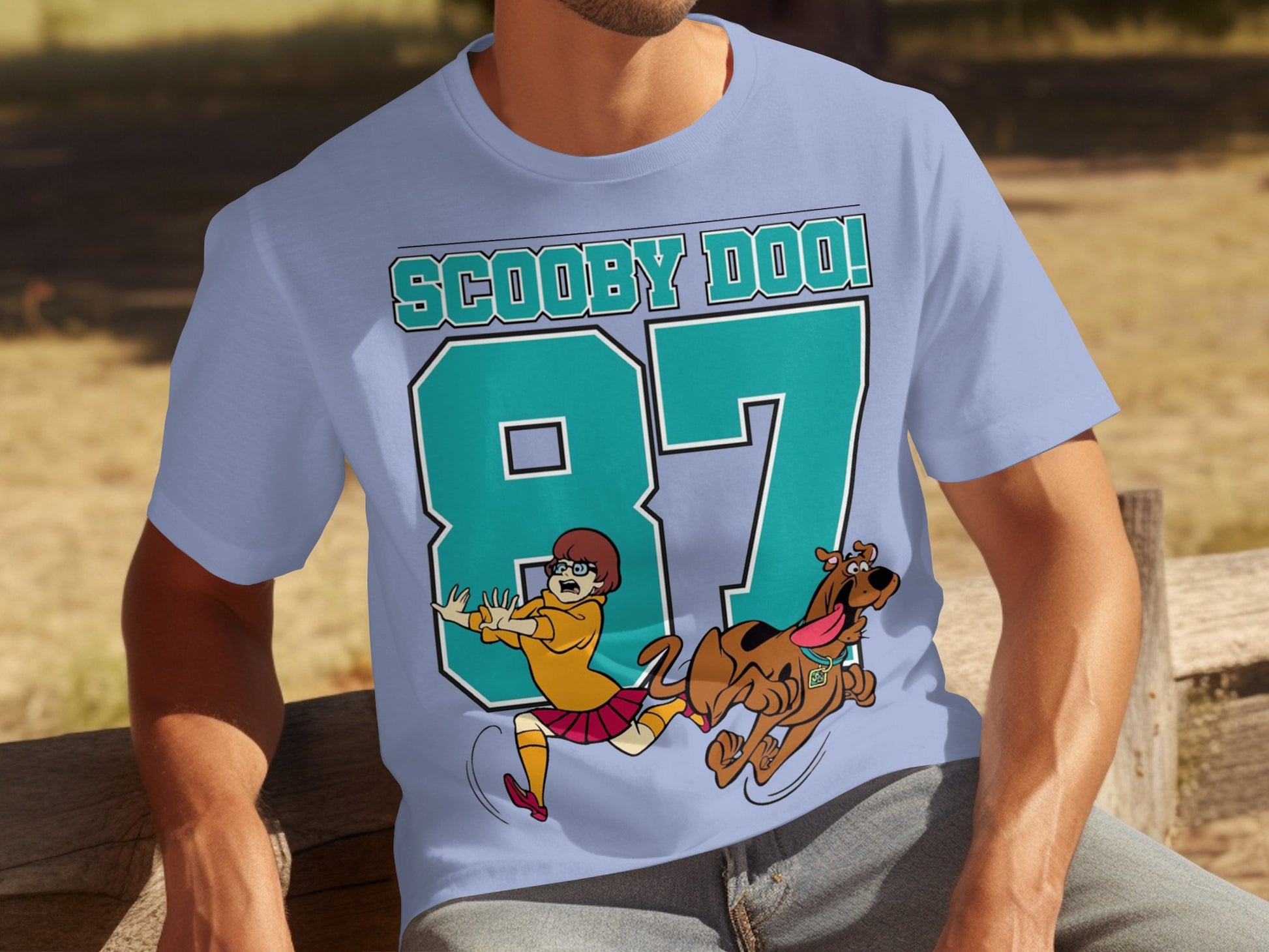 Scooby Doo 87 Graphic Tee with Scooby and Velma Design
