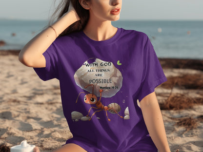 With God All Things Are Possible Matthew 19:26 Shirt