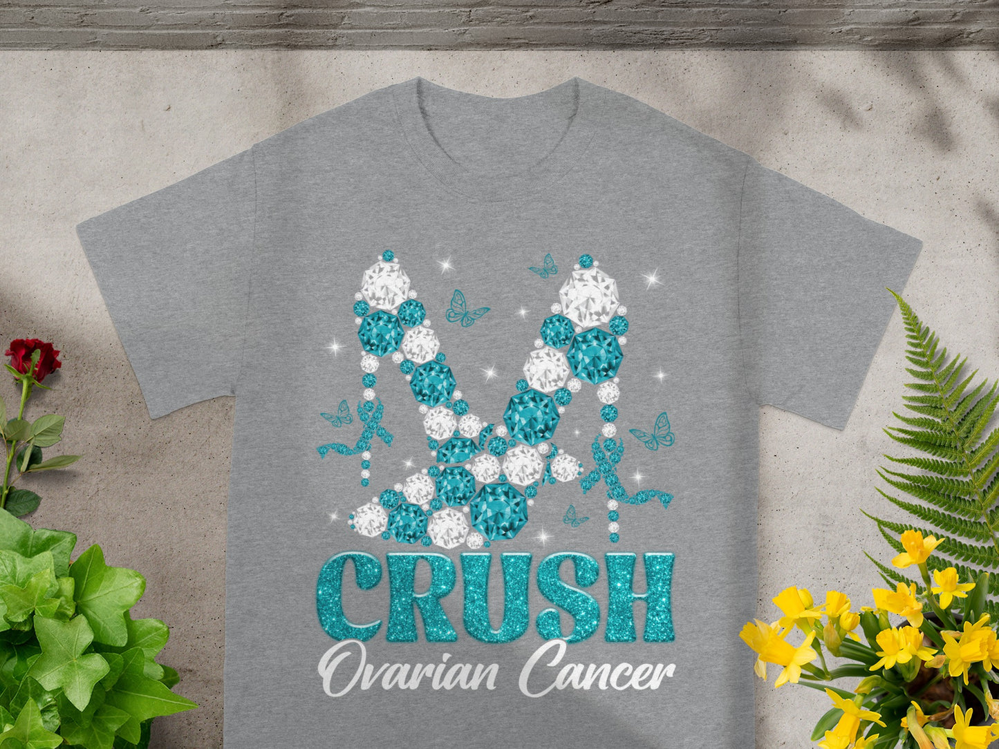 Crush Ovarian Cancer Awareness Graphic Tee